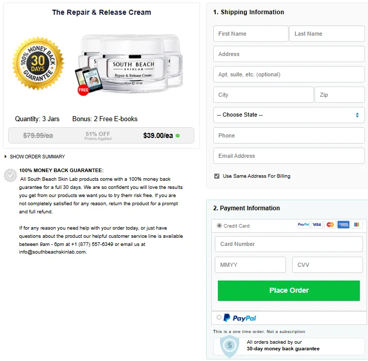 Secure South Beach Skin Lab Online Ordering